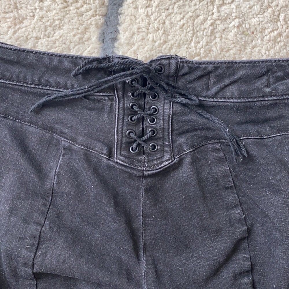 💓sold 💓Free people curvy high rise lace up flares - Picture 6 of 6